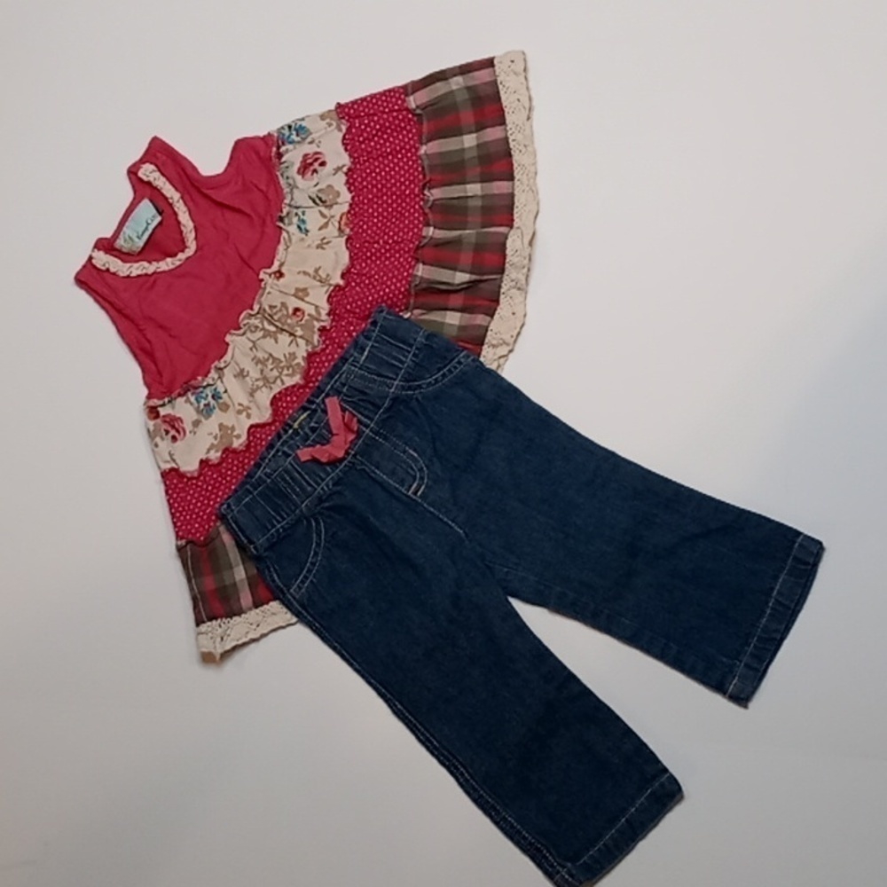 2 Piece Ensemble Size 12 Month Shirt And Jeans
